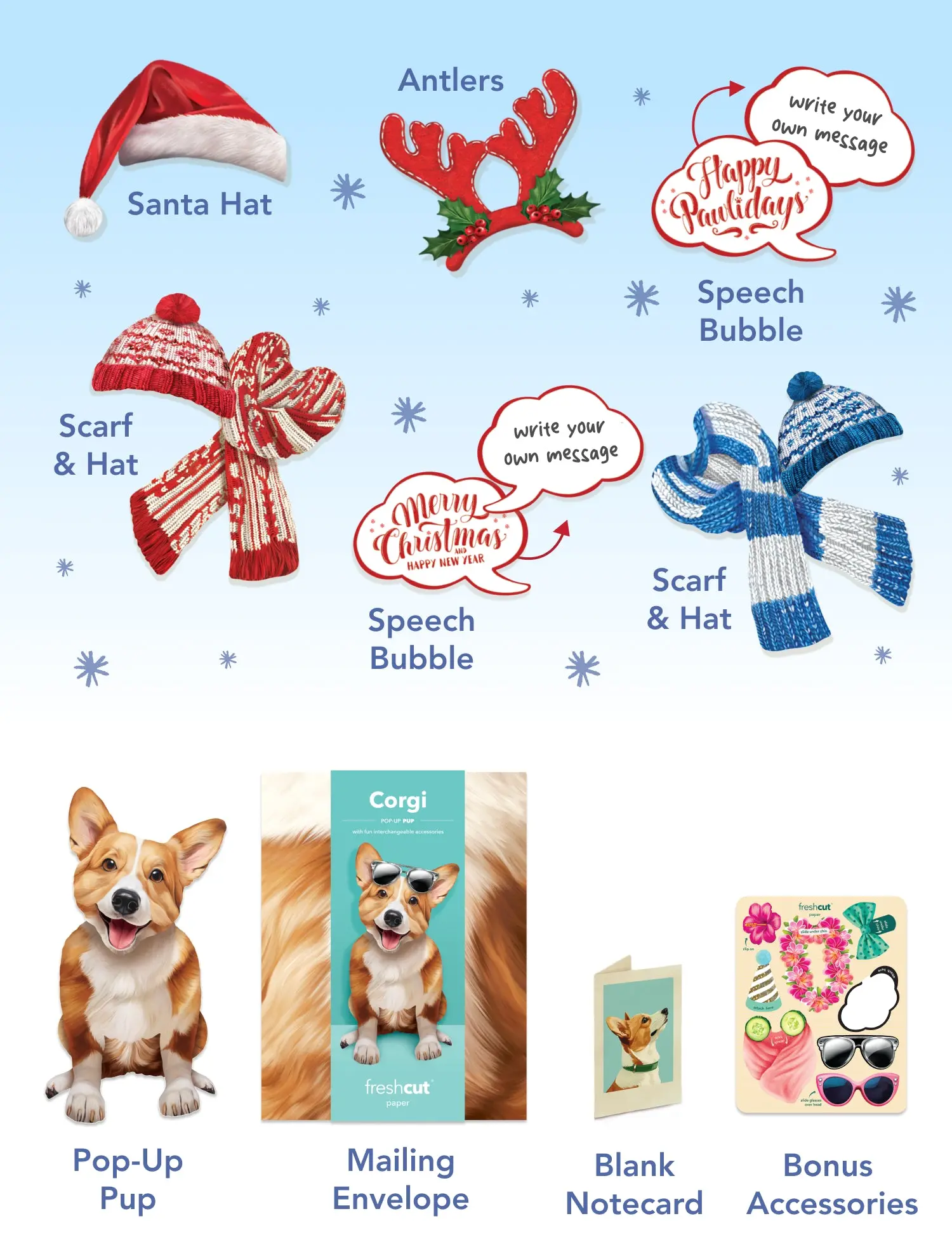 Holiday Corgi Pop-Up Card - Image 3