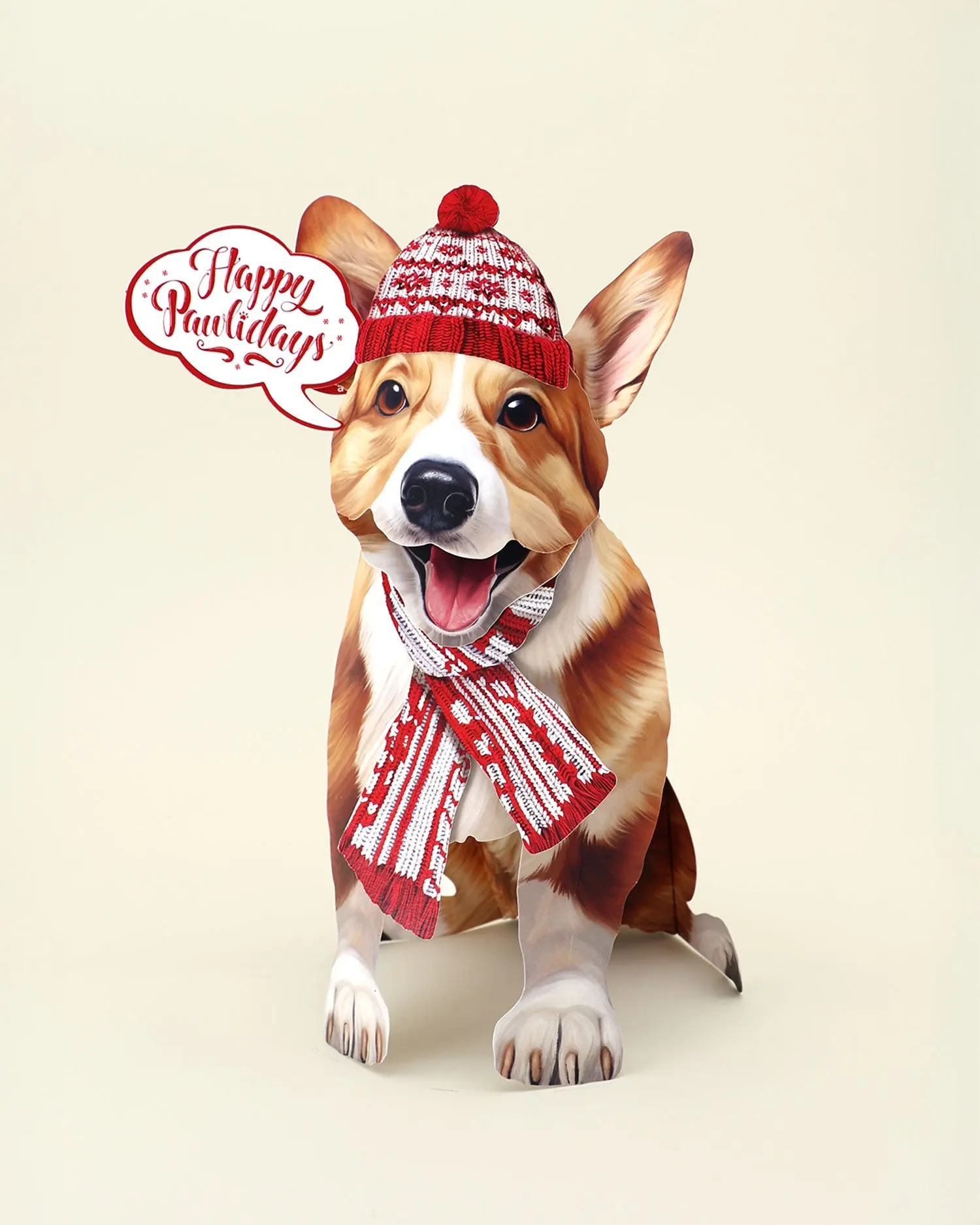 Holiday Corgi Pop-Up Card - Image 5