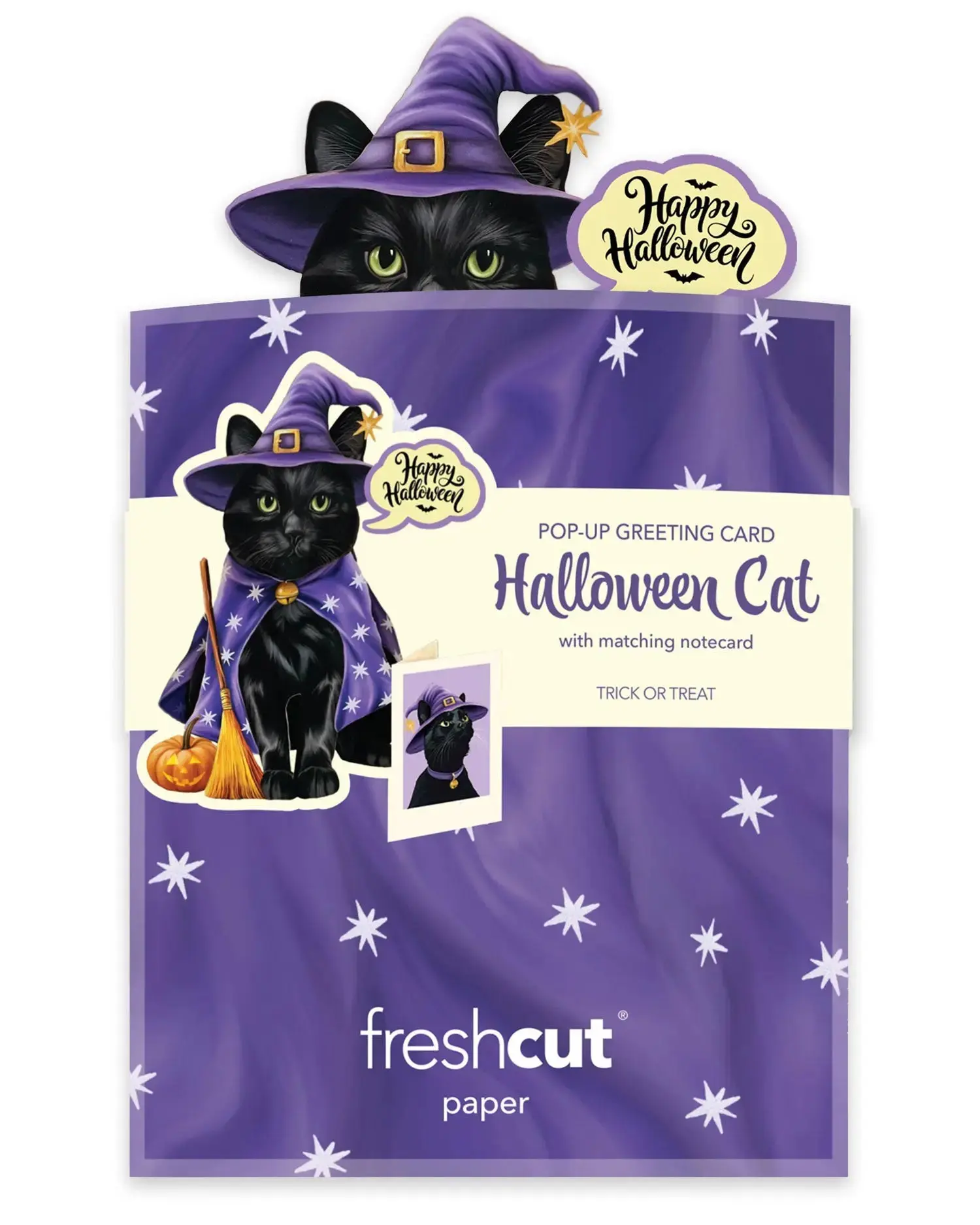 Mini Halloween Cat Pop-Up Card - Image 4