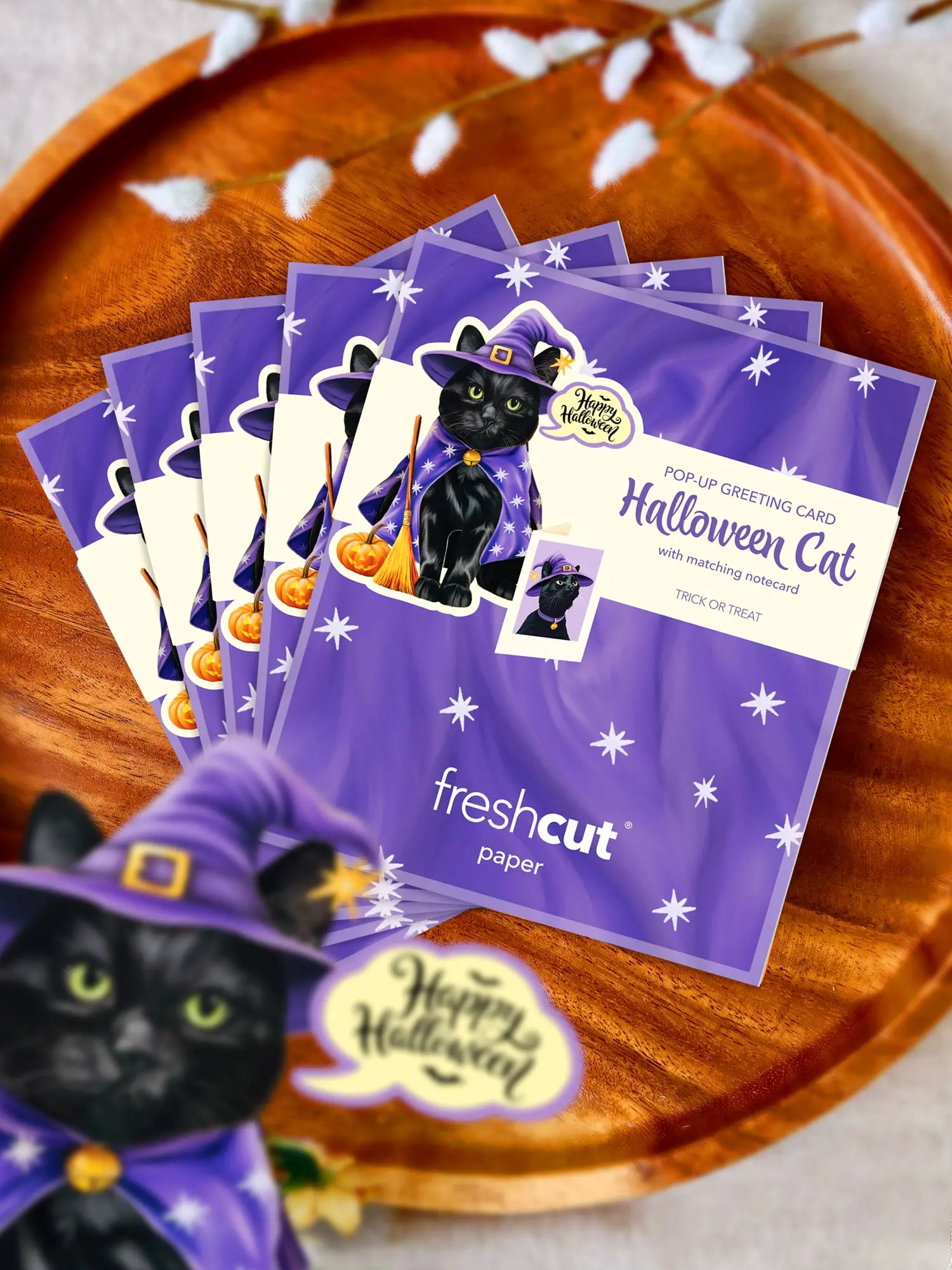 Mini Halloween Cat Pop-Up Card - Image 5