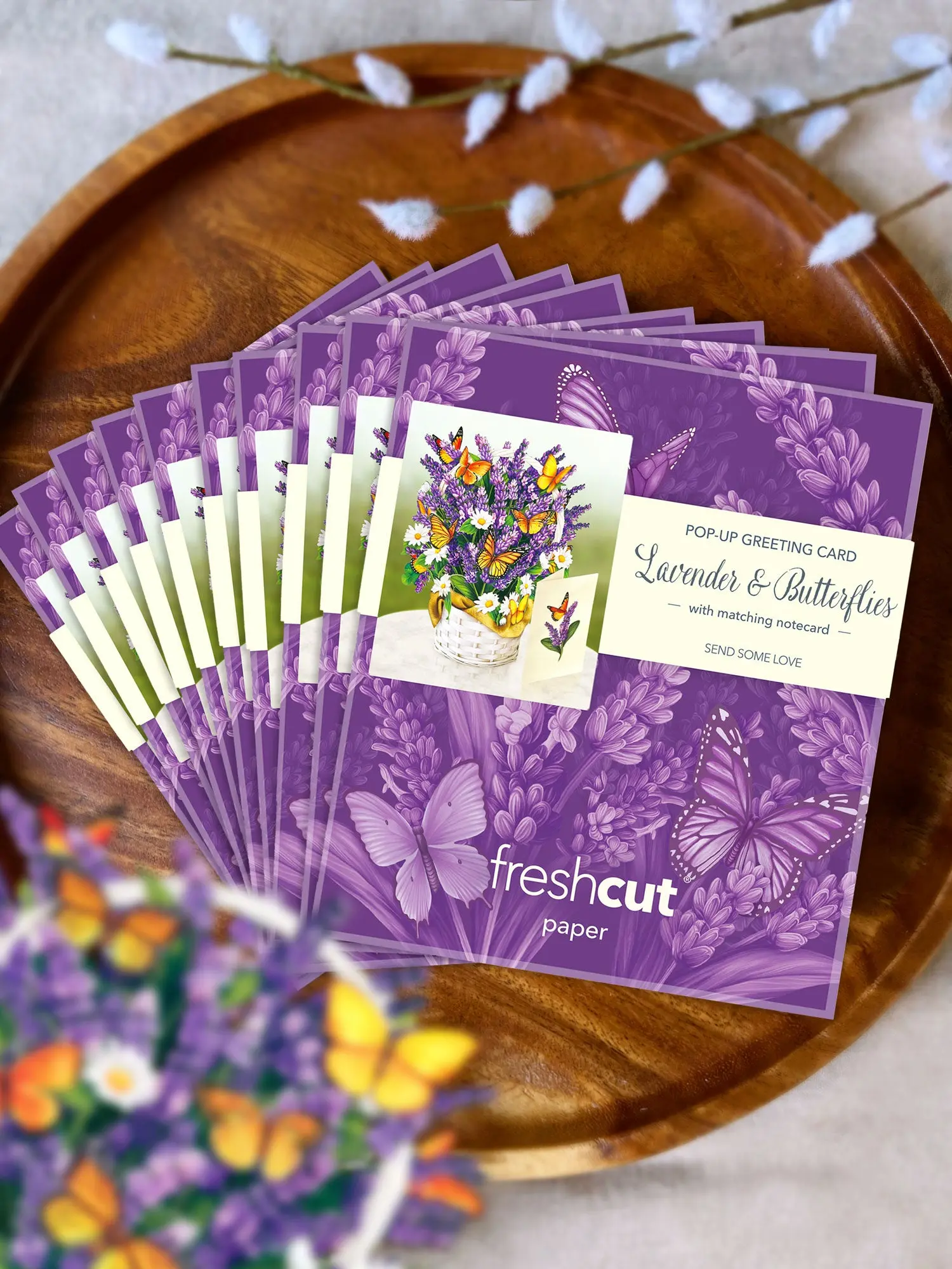 Mini Lavender & Butterflies Pop-Up Card - Image 7