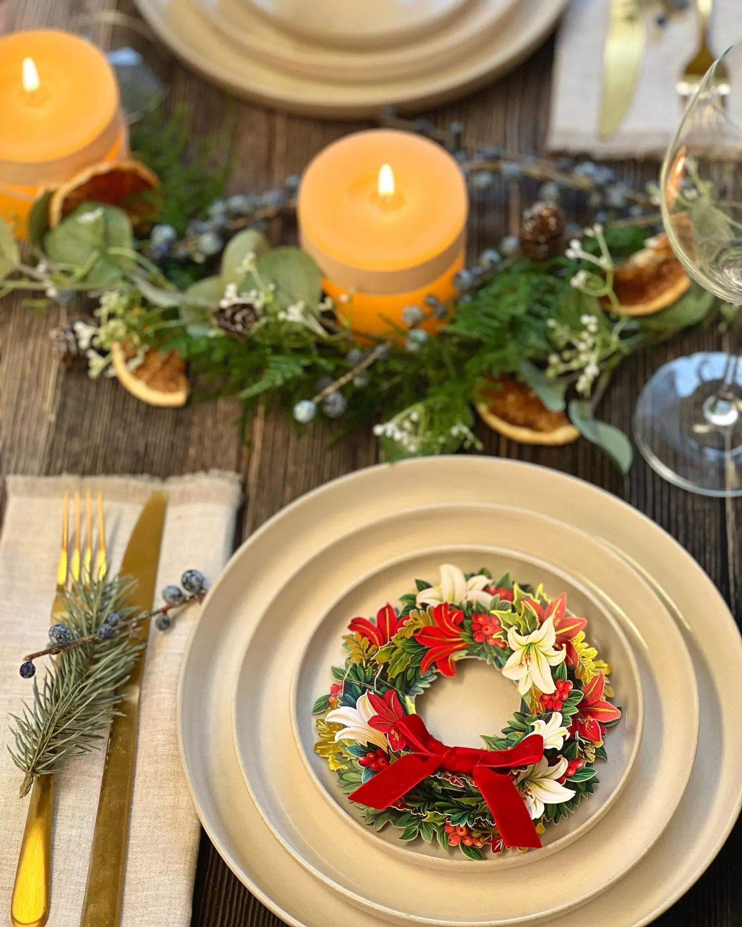 Mini Winter Joy Wreath Pop-Up Card - Image 3