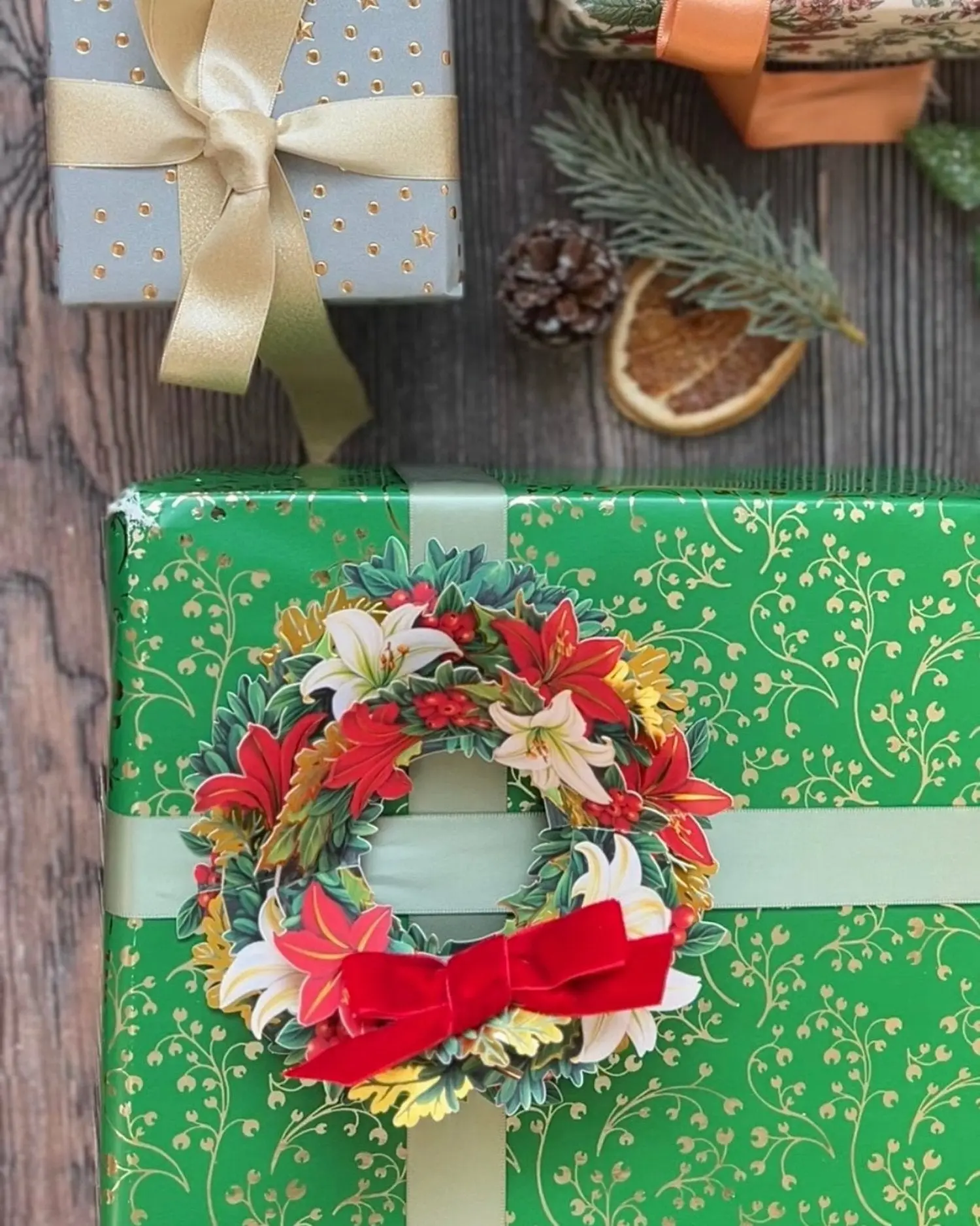 Mini Winter Joy Wreath Pop-Up Card - Image 5