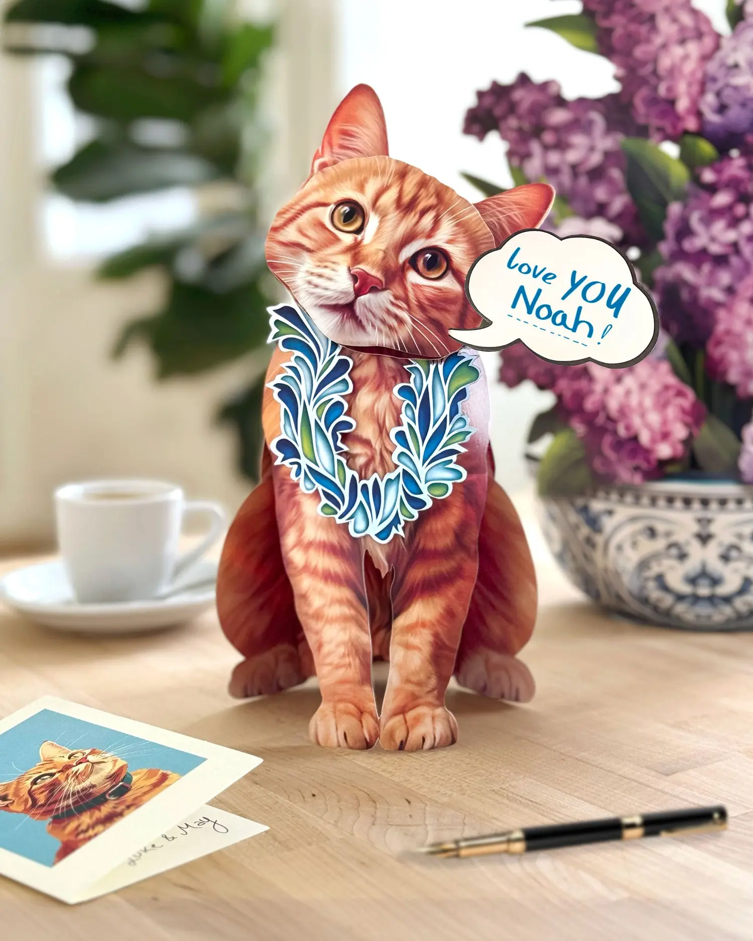 Orange Tabby Cat Pop-Up Card - Image 4